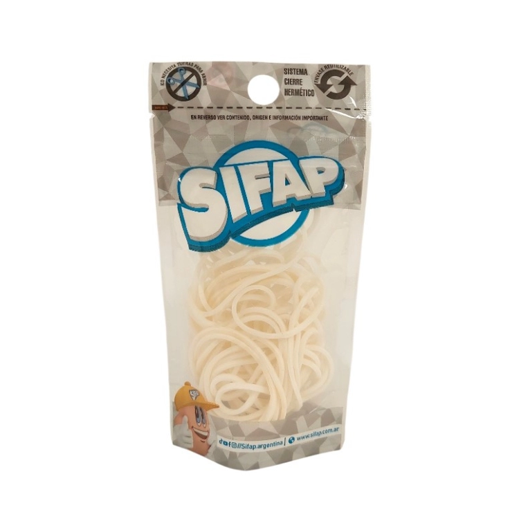 Bandas Elasticas de Caucho Sifap Blanco x 16grs Art.88168